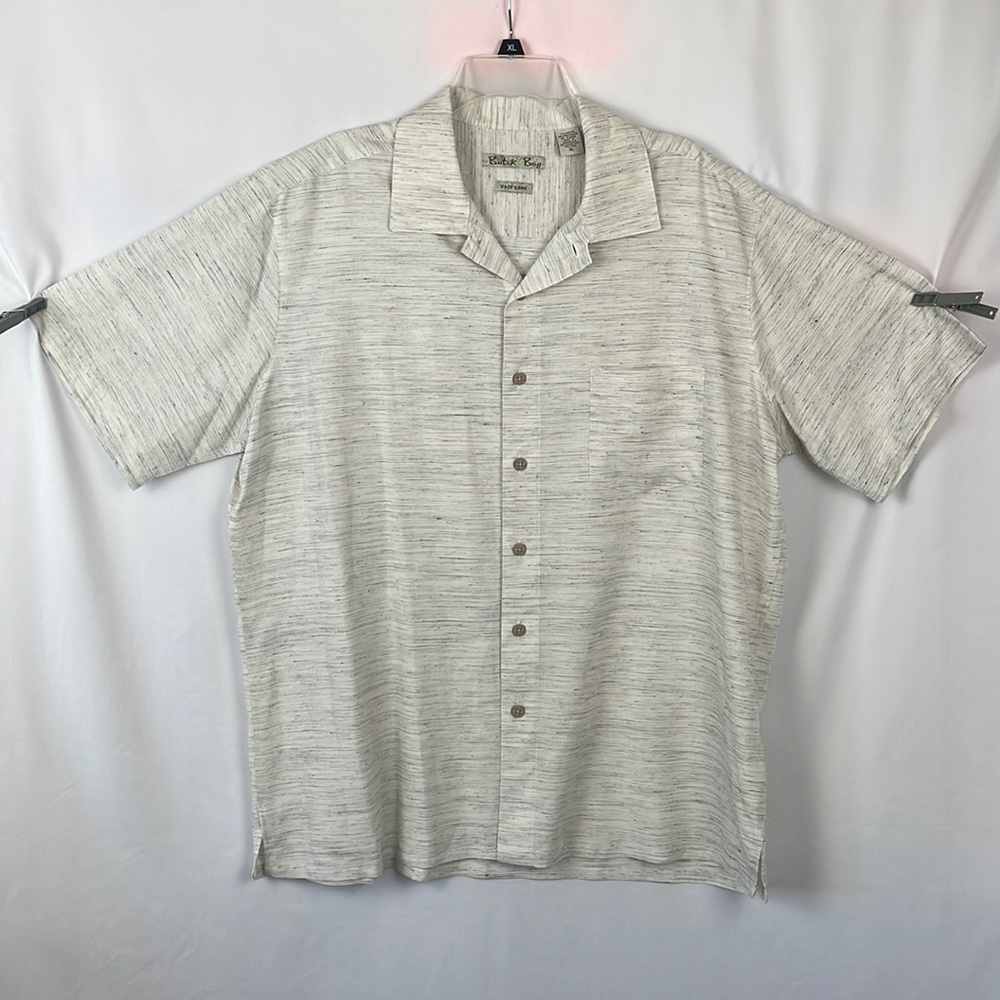 Batck Bay Short Sleeve Collared Button Down Shirt w/Chest Pocket - Size XL
